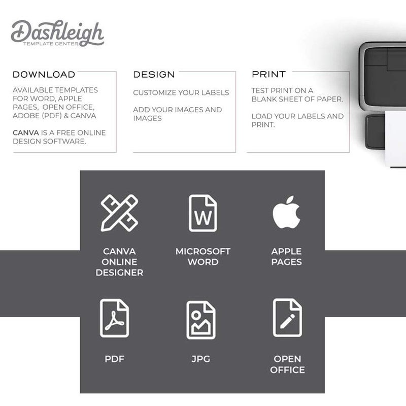 Dashleigh 90 Premium Printable Essential Oil Sheet Labels for 5 ml Bottles and Vials, 3 x 1 inches, Weatherproof and Waterproof White Vinyl - Image 5